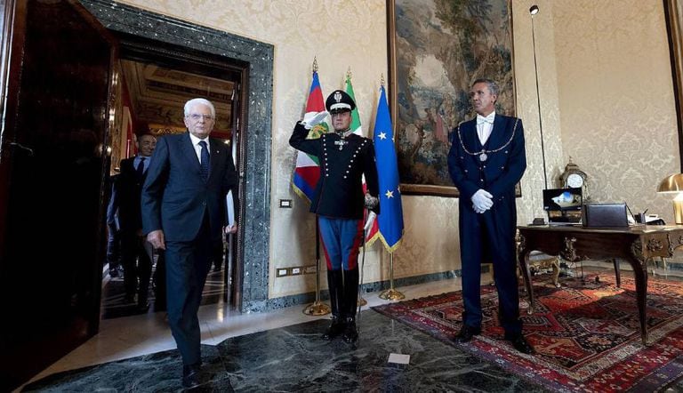 O presidente Sergio Mattarella o passado 22 de agosto no palácio do Quirinal, em Roma.