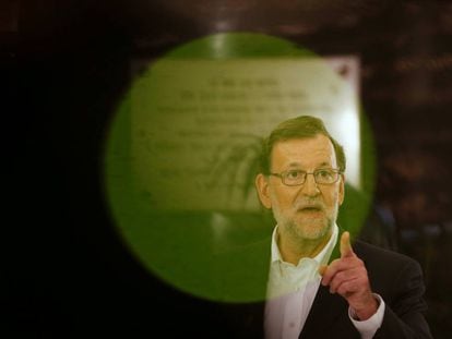 Mariano Rajoy, durante coletiva de imprensa em que explicou seu encontro com Albert Rivera.