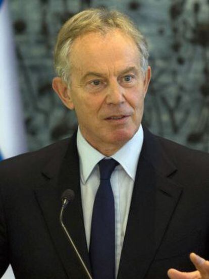 O ex-primeiro-ministro britânico durante viagem a Jerusalém como enviado da ONU para o Oriente Médio, em julho de 2014.
