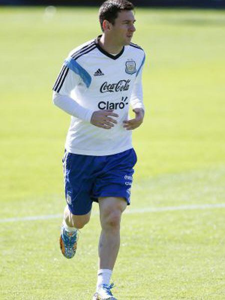 Messi, durante um treinamento.