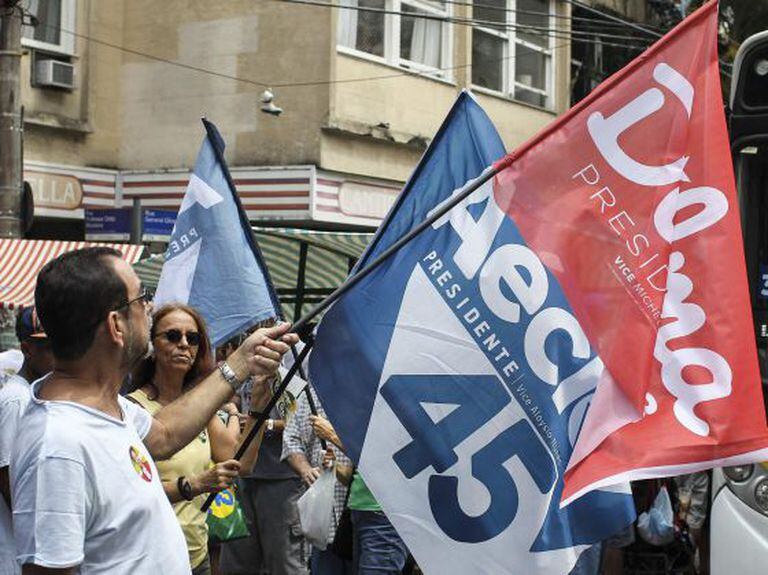 Partidários das duas candidaturas no Rio.