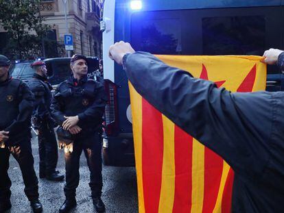 Manifestantes na Catalunha no &uacute;ltimo dia 19.