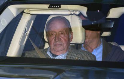 Juan Carlos I, em janeiro, quando foi visitar sua sobrinha Simoneta Gómez Acebo, que estava hospitalizada.