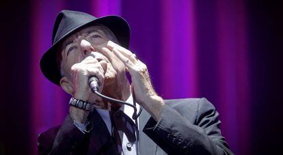 Leonard Cohen durante seu concerto em Madri, em 2012.