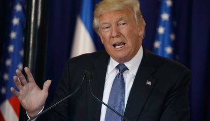 O presidente Donald Trump em Israel.