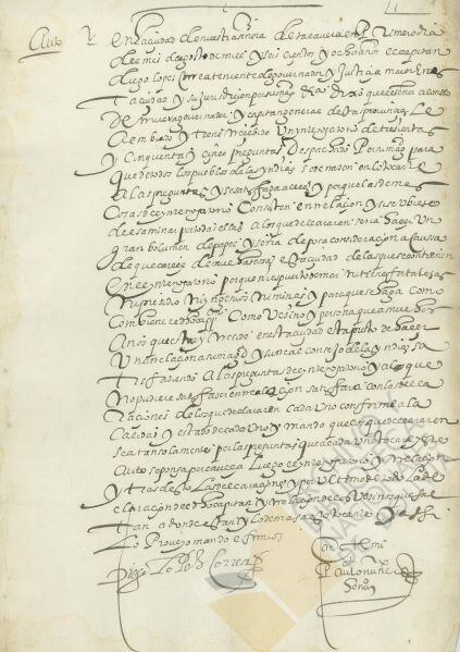 Fragmento do ‘Interrogatório para as Índias Ocidentais de 1604 e os Relatórios Enviados pelo Tenente de Governador, Vizinhos, Moradores e Residentes de Nossa Senhora de Talavera em 1608’. 