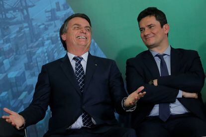 Bolsonaro e Moro em dezembro passado.