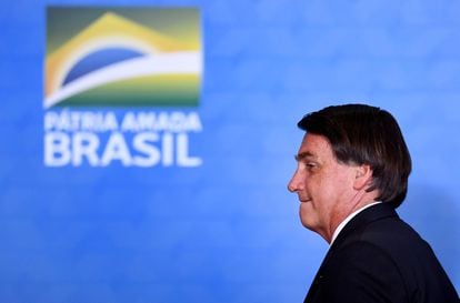 O presidente Jair Bolsonaro durante evento em Brasília no início de novembro.