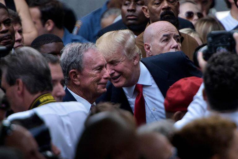 Michael Bloomberg y Donald Trump, en una imagen de archivo de 2016.