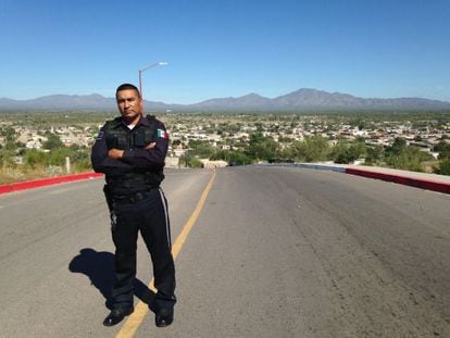 Manuel Vázquez, policial municipal de Caborca (Sonora).