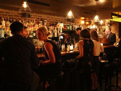 O Bathtub Gin Bar, um 'speak easy' escondido no bairro de Chelsea.