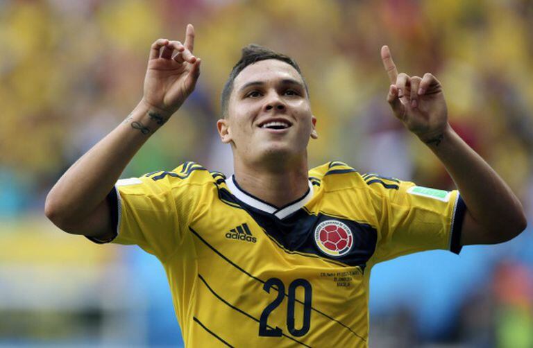 Quintero celebra seu gol contra a Costa do Marfim.