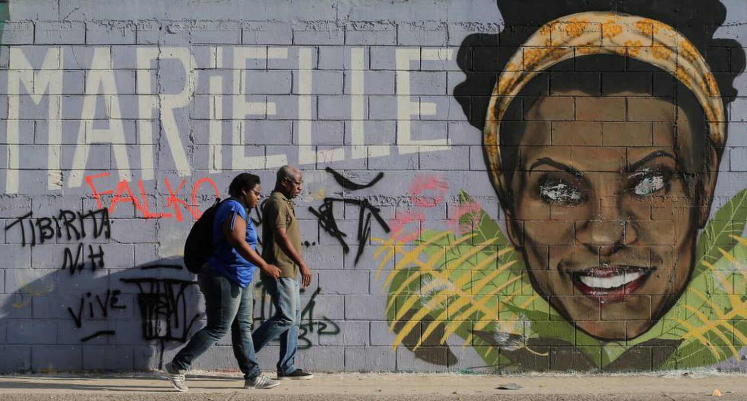 Um mural em homenagem à vereadora Marielle Franco.