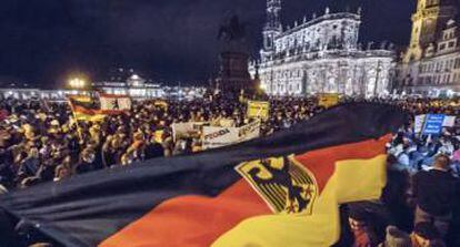 Manifestação da ultradireita na Alemanha, no final de 2014.