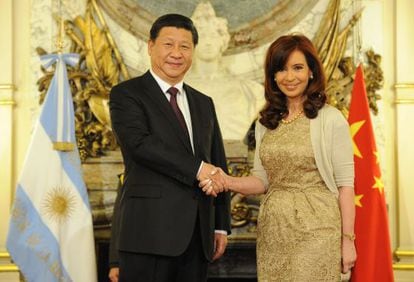 A presidenta argentina se reúne com Xi Jinping.