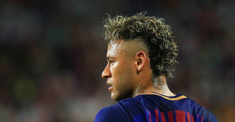 Neymar durante o jogo com o Real Madrid.