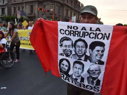 Manifestante contra a corrupção