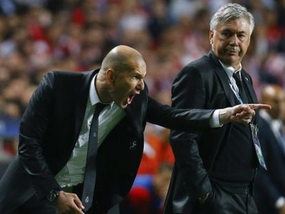 Zidane dá instruções na final da Champions de 2014.