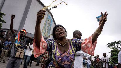 Protestos contra o presidente Kabila na República Democrática do Congo. Foto: JOHN WESSELS/AFP.