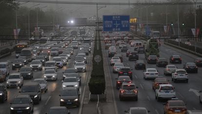 Congestionamento em Pequim, China, em 15 de abril.