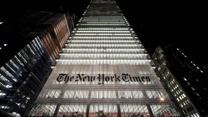 Sede do edifício do New York Times em Nova York.