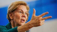 A pré-candidata Elizabeth Warren.