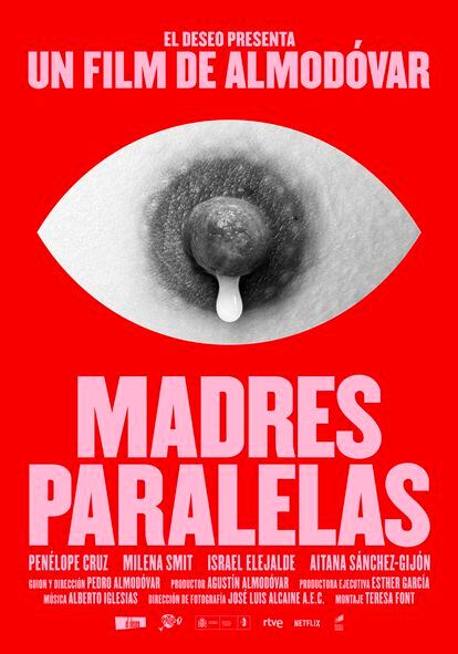 O cartaz de ‘Madres paralelas’ que a produtora El Deseo divulgou nas redes sociais.