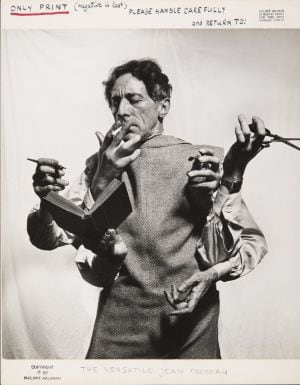Retrato de Philippe Halsman de Jean Cocteau.