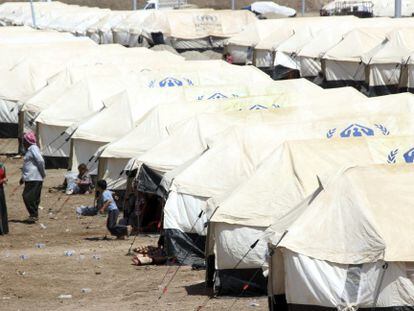 Um dos campos de refugiados perto de Zakho, ao norte do Iraque.