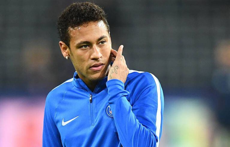 Neymar, num treino do PSG.