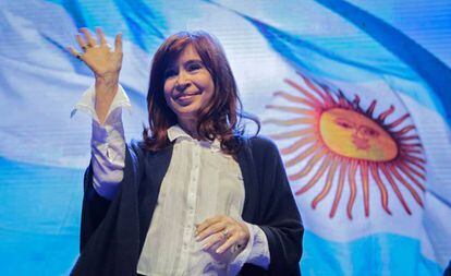A ex-presidenta Cristina Fernández de Kirchner durante o lançamento de seu livro ‘Sinceramente’ em Mar del Plata