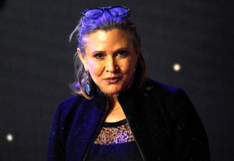 Carrie Fisher, em 16 de dezembro de 2015 em Londres.