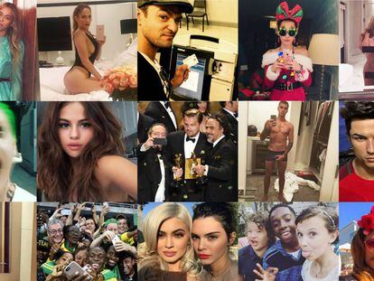 Os selfies mais icónicos de 2016, agrupados por elpais.com.