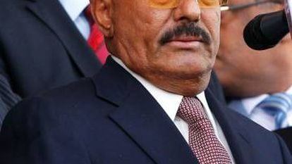 O ex-presidente Saleh durante evento de seu partido no dia 24 de agosto em Saná.