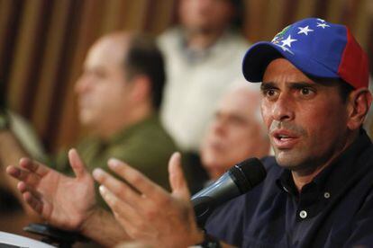 O líder da a oposição Henrique Capriles.