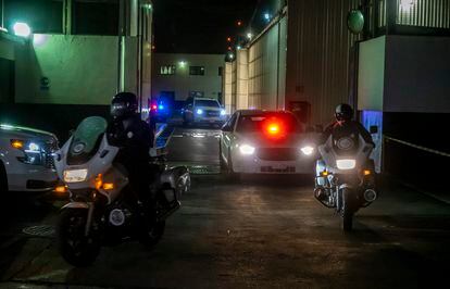 Mobilização da polícia durante a transferência de Lozoya esta semana para o México.