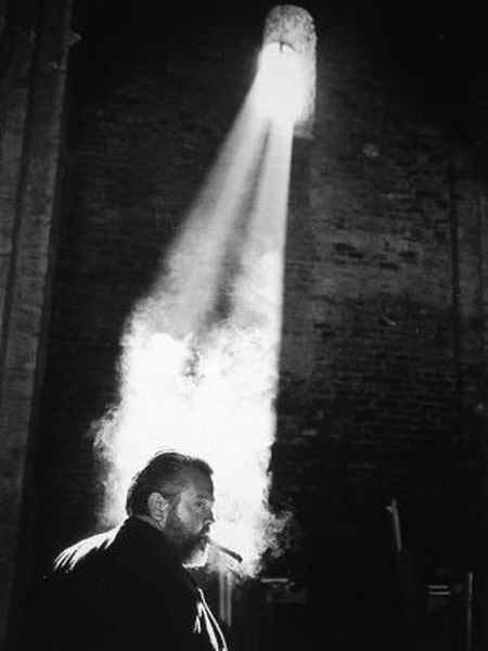 Orson Welles em uma imagem da exposição de fotografias de Magnum 'A paixão pelo cinema', em Lisboa em 2001.