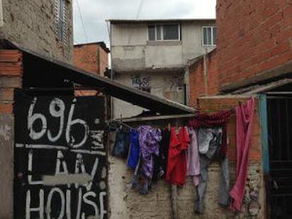 Uma Lan House na favela de Paraisópolis, em São Paulo.