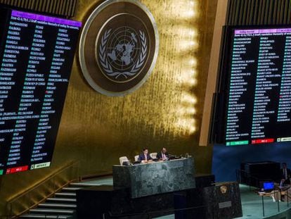 Assembleia Geral da ONU, em 27 de outubro.