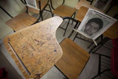 Imagem de uma das vítimas na Escola de Ayotzinapa.