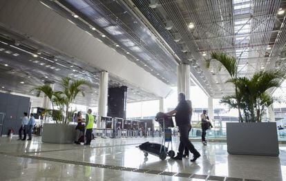 O aeroporto internacional de Guarulhos, nesta terça-feira.