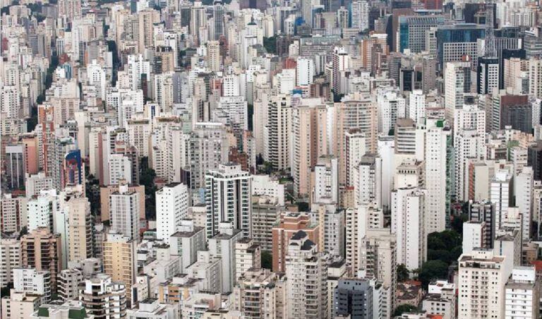 Vista aérea da cidade de São Paulo.