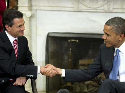 Enrique Peña Nieto e Barack Obama em um encontro no ano passado.