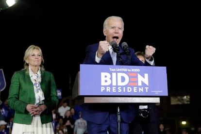 Joe Biden nesta terça-feira em Los Angeles, na Califórnia.