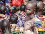Uma criança da etnia samburu no Quênia