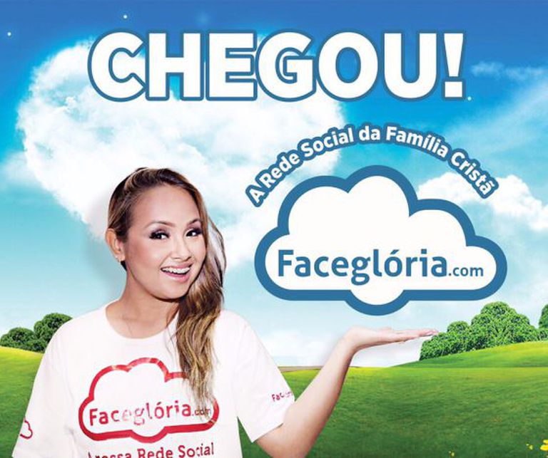 Anúncio da rede Faceglória, lançada em junho.