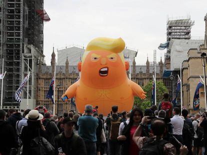 'Baby Trump'', durante protesto em Londres