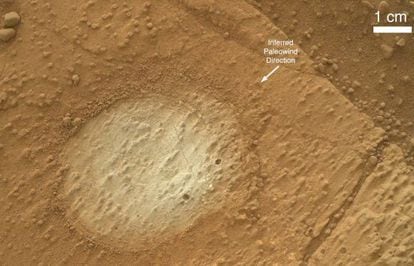 Rocha de Marte que está sendo pesquisada.
