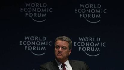 Roberto Azevedo, diretor-geral da OMC, na reunião em São Paulo.