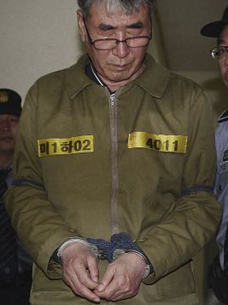Lê Joon-seok, o capitão do 'Sewol', no tribunal.